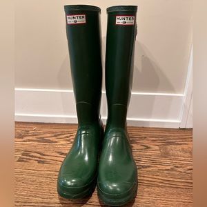 *RARE - Vintage Hunter Boots size 10 Green Rain Boots